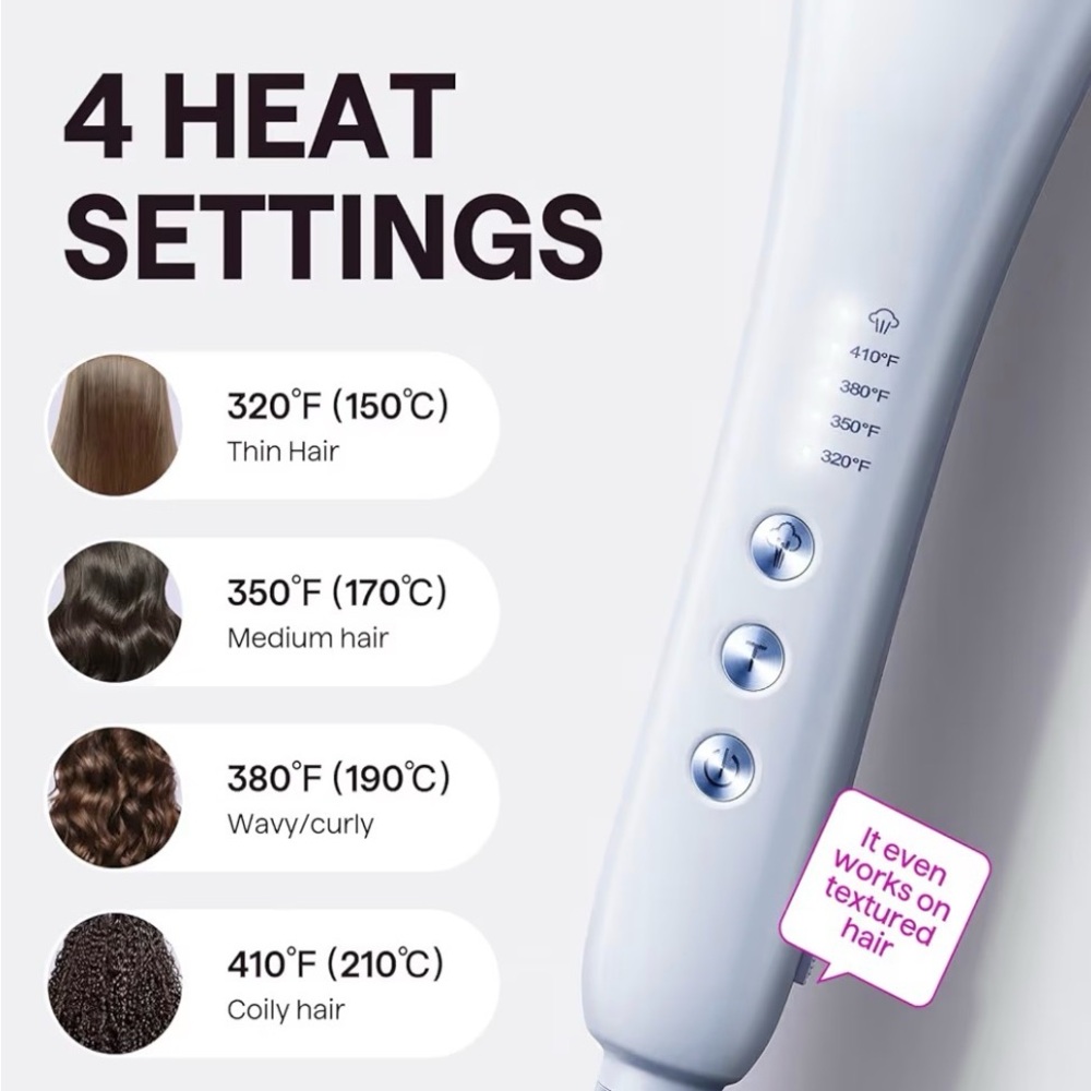 WAVYTALK - Light Blue - Pro Steam Hair Straightening Brush - Picture 2 of 2